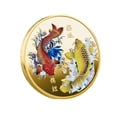 thumbnail image 4 of Moneda de la de Koi chino, regalos de negocios, colección de insignias, moneda para amigos Multicolor, 4 of 8