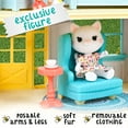 thumbnail image 3 of Honey Bee Acres Sunflower Country Cottage – 17 Piece Dollhouse with Miniature Furniture & Exclusive Cat Figure – Doll Playset for Kids Ages 3+, 3 of 7