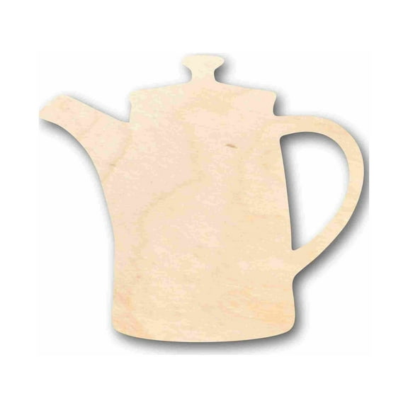 Unfinished Wood Coffee Pot Silhouette - Craft- up to 46" DIY 16" / 1/4"