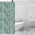 thumbnail image 2 of Shower Curtain, Paisley Pattern No.9089 Waterproof Fabric Plastic Shower Curtain, Drying Fast Bathroom Curtain with 9 Buttonholes, Ruffle Shower Curtain 60x72in, 2 of 8