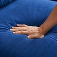thumbnail image 5 of Lecut Reversible L Shaped 4 Seat Couch with Ottoman Sectional Sofa Couch Comfortable Velvet Large Modular Sectional Couch with Storage Navy, 5 of 8