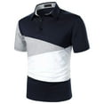 thumbnail image 2 of Sngxgn Men's Short Sleeve Regular Fit with Polo Shirt(Navy,XXL), 2 of 5