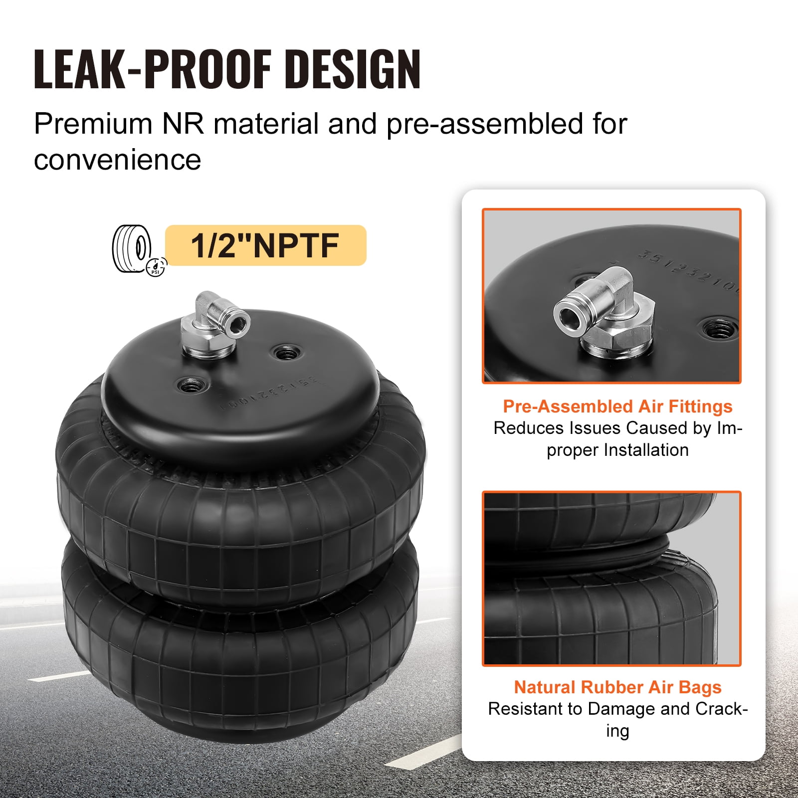 KFFKFF Air Cushioning Setup, Compatible with 2001-2010 Chevrolet Silverado 2500/3500HD & GMC Sierra 2500/3500HD 4WD RWD, Supports up to 5000 lbs, Adjustable 5-100 PSI
