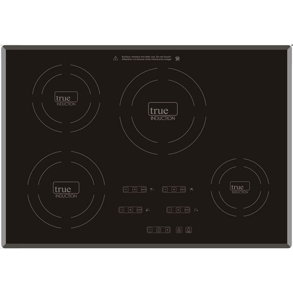True Induction TI-4B Built-In 30" 4-Burner Induction Glass-Ceramic Cooktop, UL858 Certified, 7400W