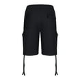 thumbnail image 5 of Wdfiry Men's Cargo Sweat Shorts Plus Size Big and Tall Cargo Shorts Multi-Pockets Relaxed Summer Drawstring Athletic Jogger Short Pants, 5 of 6