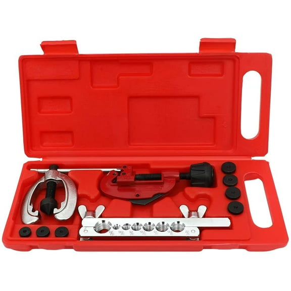 ECCPP Double Flaring Tool Kit for 3/16"-5/8" 7 Dies Brake line Flaring on Copper, Aluminum, Soft Steel and Brass Tubing Kit with Tubing Cutter