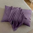 thumbnail image 5 of Pillow Cases Standard Size Set of 2 for Bedroom Washable Solid-color Pillowcase Suitable for Women Men 51*90cm (Purple), 5 of 6