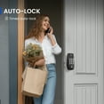 thumbnail image 5 of DESLOC Smart Door Lock with Touchscreen, Keyless Entry Door Lock with 100 Fingerprints Storage, Keypad Deadbolt for Front Door, 12-Month Battery, Easy Installation-Black, 5 of 8