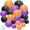 Black，Orange，Purple, variant on 21 Pcs Fall Paper Lanterns Party Decorations, 4/6/8/10 Inch Yellow Orange and Brown Thanksgiving Decorations Autumn Hanging Paper Lanterns for Harvest Theme Party, Wedding, Birthday, Baby Shower