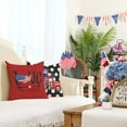 thumbnail image 4 of 4th of July Decorations Pillow Covers 18 x 18 Set of 4 Polka Dots Stars and Stripes Truck Throw Pillow Covers Patriotic Pillows Independence Memorial Day Decor Cushion Case, 4 of 6