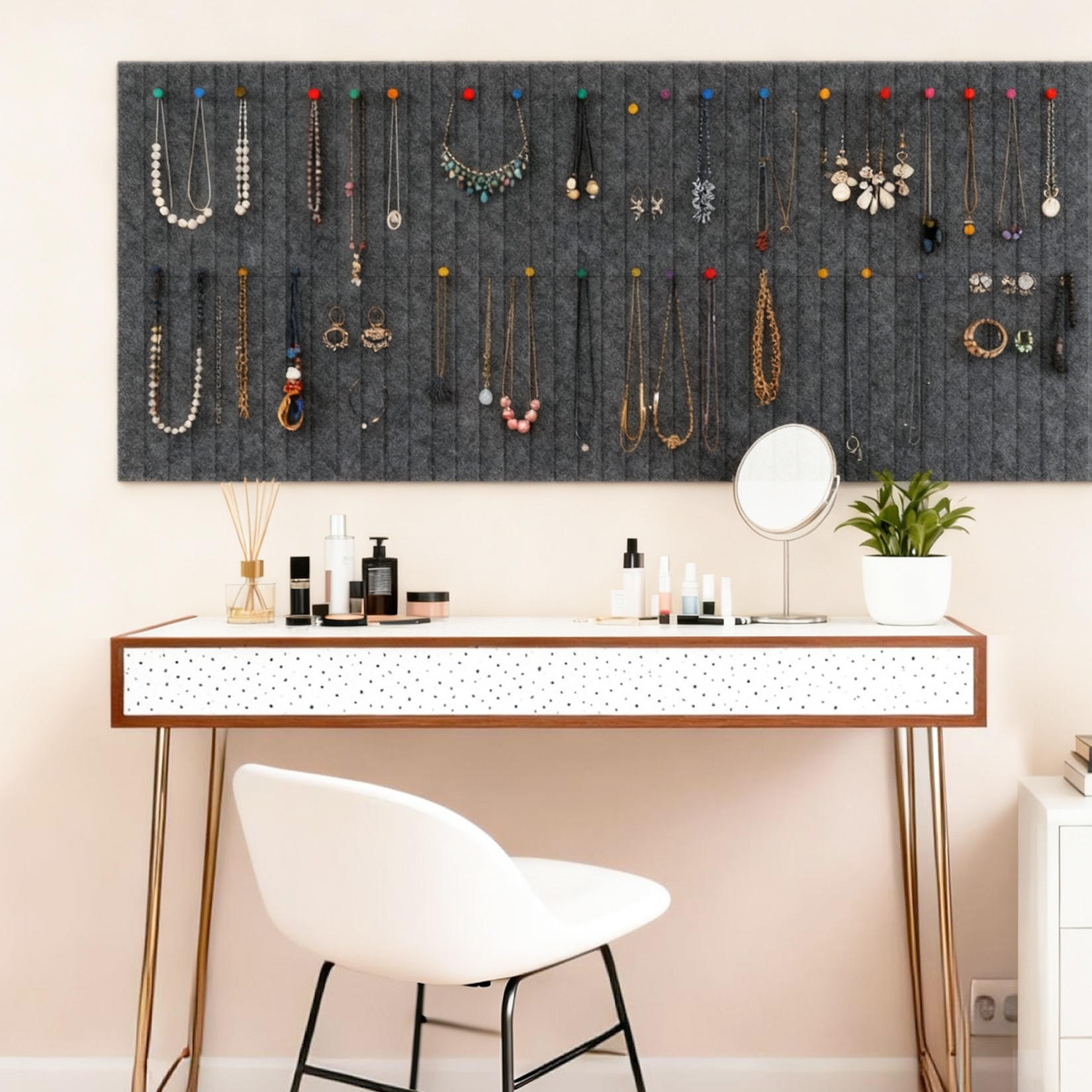 15 Pack Felt Bulletin Board Tiles 12 x 12 Inch Self Adhesive Pin Board Wall Panels with Push Pins Cork Board Alternative for Office Classroom Home Wall Decor, Gray