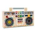 thumbnail image 1 of Tablero de actividades para niños, tablero sensorial de radio de madera con luz LED, música y sonido para el aprendizaje en vacaciones., 1 of 8