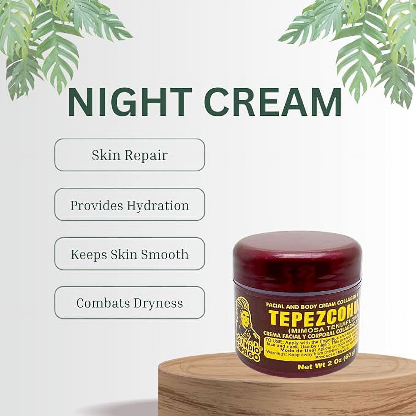 Del Indio Papago Cream Moisturizer Bundle - 2 oz Day and Night Cream for Face and Body - Hydrating and Nourishing Anti-Aging Creams for a Healthy Glow
