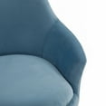 thumbnail image 5 of SAFAVIEH Couture Citine Modern Velvet Solid Swivel Accent Chair, Light Blue/Black, 5 of 6
