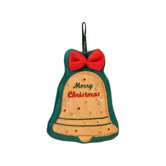 Christmas Hand Towel with Holiday Designs, Flock Fabric, Fast Absorption & Convenient Hanging Loop, Perfect for Kitchen & Bathroom Décor