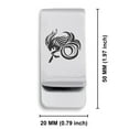 thumbnail image 2 of Stainless Steel Tribal Capricorn Zodiac (Sea Goat) Classic Slim Money Clip Credit Card Holder, 2 of 2