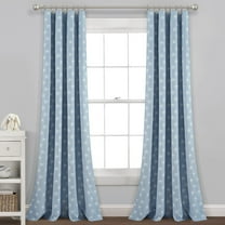 Seaside Starfish Blackout Window Curtain Panel Blue Single 52x84