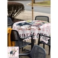 thumbnail image 5 of Outdoor Tablecloth with Umbrella Hole for Patio/Picnic/Party/Camping, Spring Pig Waterproof Table Cloth Square Cover Washable, Butterfly Botanical Floral Pink Plaid (54"x 54"), 5 of 8