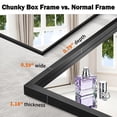 thumbnail image 3 of VONIGEE Black Bathroom Mirror 18x22 Inch Large Rectangle Wall Mirror with Metal Frame for Bathroom, Vanity, Living Room & Entryway, Modern Farmhouse Decor, Horizontal/Vertical Mounting, 3 of 8