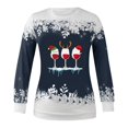 thumbnail image 3 of Luxalzxs Christmas Sweatshirts for Women Red Wine Glass Graphic Ugly Sweaters Tops Casual Long Sleeve Crewneck Pullover Sweatshirt, 3 of 3
