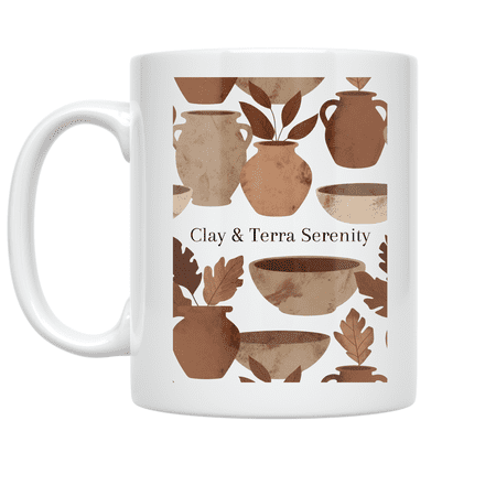 Earthy Pottery Decor - Nature Lover - 11 oz Ceramic Coffee Mug