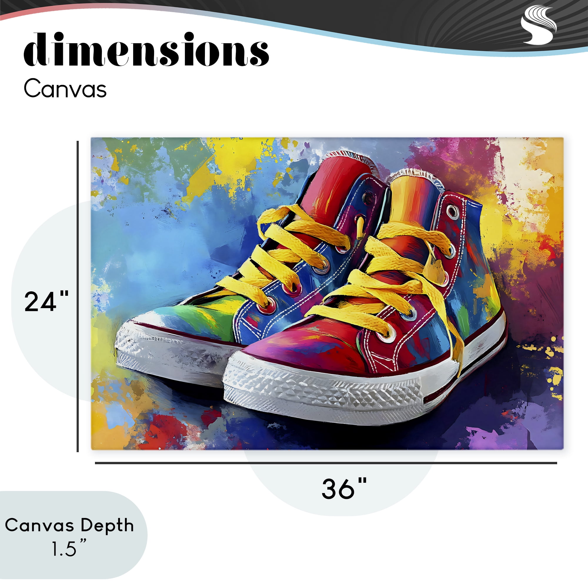 Stupell Industries High Tops with Yellow Laces Canvas Wall Art, design by Creative Studio
