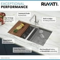 thumbnail image 4 of Ruvati RVH8345 Stainless Steel 33" x 10" x 19" Rectangular Undermount Sink, 4 of 28