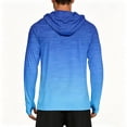 thumbnail image 2 of Vicojack Mens UPF 50+ Sun Protection Hoodie Shirts Long Sleeve Rash Guard SPF Thumbhole Shirt Hooded for Hiking Running Fishing Workout, 2 of 5