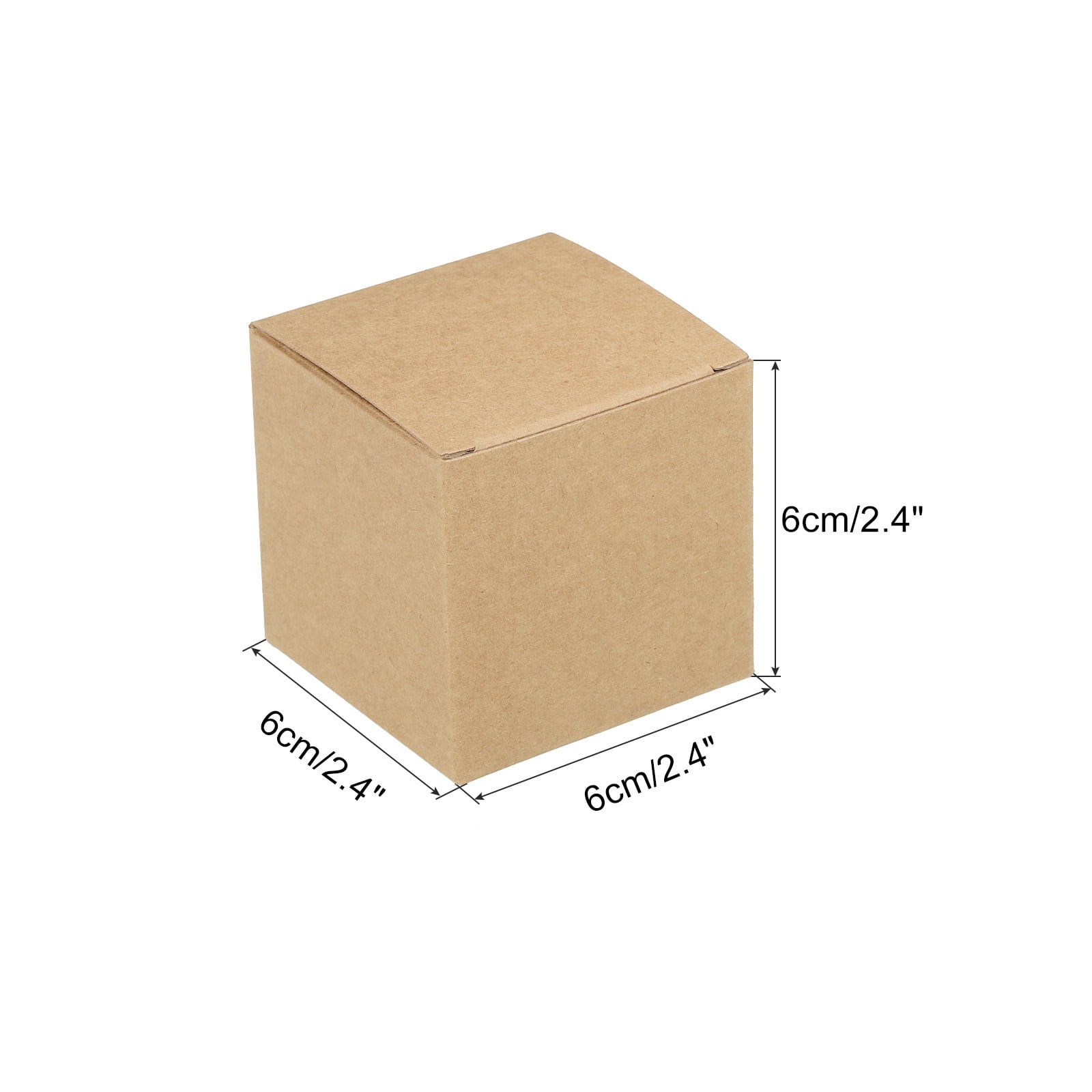 Unique Bargain Paper Recycled Gift Corrugated Paper Box Brown 2.4"x 2.4"x 2.4"