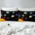 thumbnail image 2 of Solar System Fitted Sheet Twin Size Outer Space Bed Sheets Universe Themed Decor Bed Set for Teens Galaxy Planet Bedding Set Space Theme Bedding with 1 Pillowcase, 2 of 5