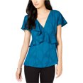 thumbnail image 1 of Blusa con volantes Michael Kors Verde PS, 1 of 1
