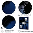 thumbnail image 3 of Designart "Midnight Serenity With Sapphire Solitude Palm" Palms & Palm Trees Floater Framed Wall Decor, 3 of 5