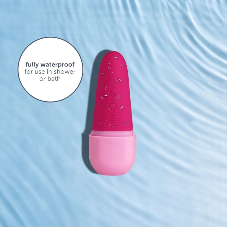 plusOne Private Pleasure Vibrator, Whisper-Quiet, Pink, Rechargeable