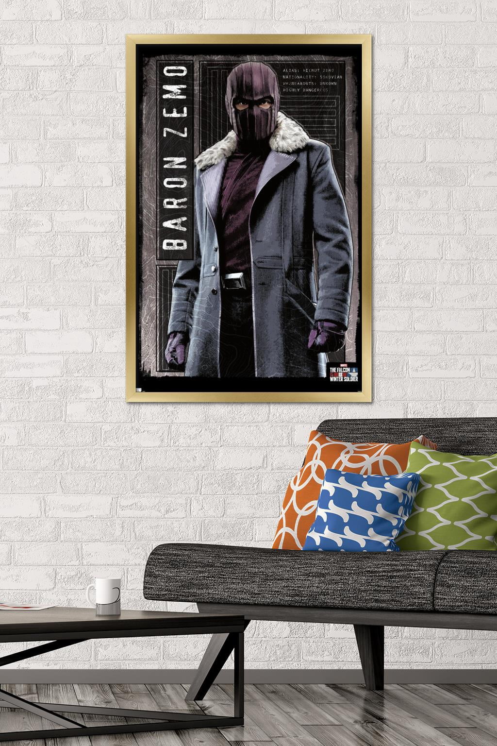 Marvel TeleVision Falcon and Winter Soldier - Baron Zemo Wall Poster, 22.375" x 34", Framed