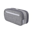 thumbnail image 3 of UttpKLBx Portable Pencil Pouch Bag Plastic Pencil Case Box with Lid Snap Pencil Case Large Capacity Three Ring Pencil Pouch, Pencil Pouch Zipper (Blue), 3 of 6