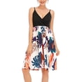 thumbnail image 4 of safuny Women's Trendy Midi Loose Sundress Floral Printed Sleeveless Round Neck Dress Elegant Beach Leisure Retro Holiday Clothing Fashion Summer Clearance, 4 of 9
