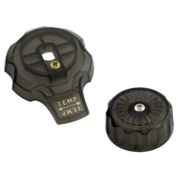 Temperature And Volume Control Handle Set In Smoke Acrylic For Mixet Tub And Shower Faucets