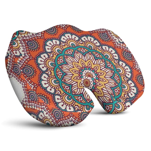 Premium Mandala Pattern Memory Foam Seat Cushion Ergonomic Chair Pad for Office Chair, Car, Airplane & Bleachers Sciatica, Tailbone Hip & Back Pain Relief - Chair Cushion for Long Office Workers.