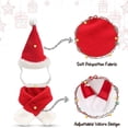 thumbnail image 3 of Gorro de Papá Noel con bufanda para gato, gorro de Papá Noel para cachorro, conjunto de disfraz de Navidad para mascota, suministros para disfraces de fiesta de Navidad, 3 of 5