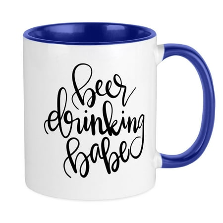 

CafePress - Beer Drinking Babe - Ceramic Coffee Tea Novelty Mug Cup 11 oz