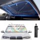 thumbnail image 1 of Car Windshield Sun Shade Umbrella - 5 Layers Nano Coating, 10 Fiberglass Ribs, Foldable Front Window Sunshade UV Blocker for Sedan & SUV, 1 of 5