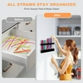 thumbnail image 6 of YiJuHui 1pcs Acrylic Straw Holder Cabinet Door Organizer, Split Design Adjustable Height Large Capacity, Reusable Drinking Straw Storage with Drainage Holes, Kitchen Utensil Accessory Container, 6 of 6