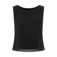 thumbnail image 3 of iiniim Women's Work Blouses Dressy Casual Tank Tops Sleeveless Chiffon Loose Round Neck Shirt Size S-3XL A Black S, 3 of 7