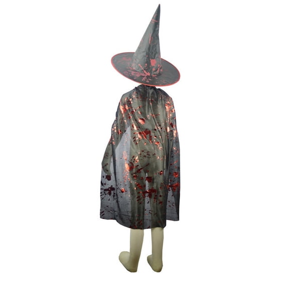 Yuncity Halloween Kids Witch Cape Sleeveless Cloak Open Front Gothic Flowy Lightweight Festival Party Cosplay