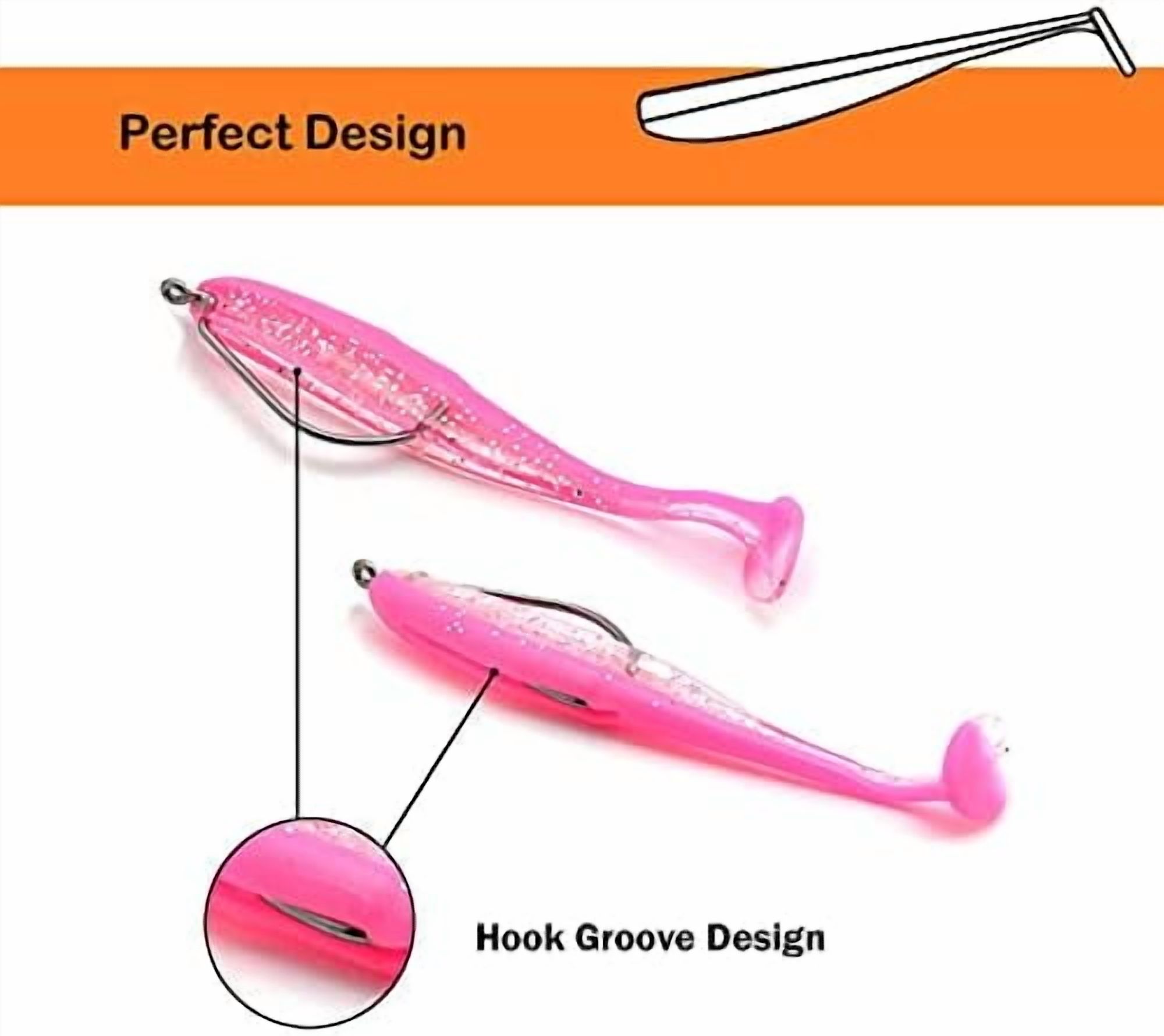 100pcs Paddle Tail Swimbaits Lures, Soft Plastic Fishing Lures Kit, 2.75" Bass Fishing Bait for Freshwater and Saltwater with Box