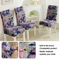 thumbnail image 4 of Colorful Artistic Paisley Vintage Dining Chair Covers 4 Pack Bohemian Floral Ethnic Retro Washable Polyester Stretch Slipcovers Removable Protector for Elegant Home, 4 of 6