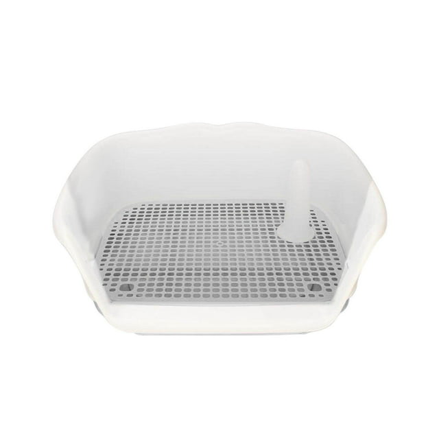 Plateau Amovible pour Chien Garde les Sols Propres avec Protection Murale Gris