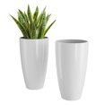 thumbnail image 1 of QCQHDU 21 inch Tall Planters for Outdoor Plants Set of 2,Outdoor Planters for Front Porch,Large Pots for Plants Outdoor Indoor,White Planters Flower Pots, 1 of 5