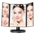 thumbnail image 1 of 2026 Makeup Mirror Foldable Triple Vanity Mirror With 22 Led Lights 2x 3x Magnification, 1 of 4