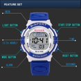 thumbnail image 3 of Kid's Digital Watch Outdoor Waterproof Sport LED Light Stopwatch Child Wristwatch Multifunction Luminous Watches Birthday Christmas Gifts, 3 of 6